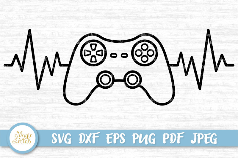 Game controller svg, Gamer svg, Heartbeat svg By MagicArtLab ...