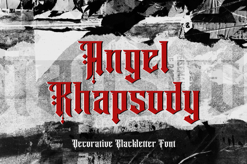 Angel Rhapsody Blackletter Decorative Font By Stringlabs Thehungryjpeg Com
