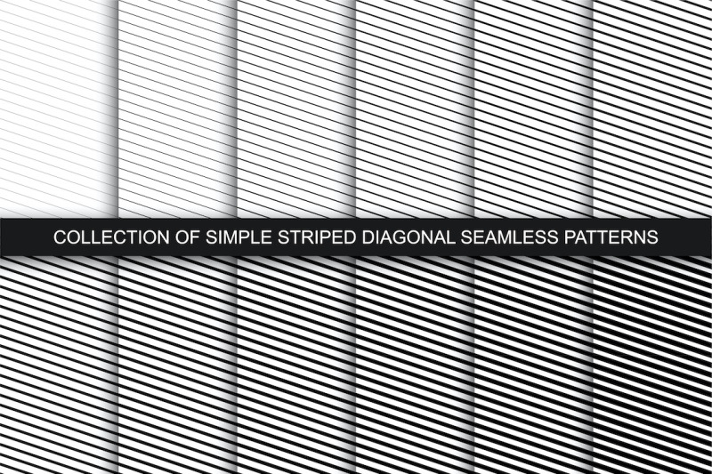 Diagonal seamless striped patterns By ExpressShop | TheHungryJPEG