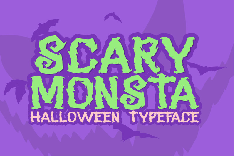Scary Monsta By Raditype Studio Thehungryjpeg Com