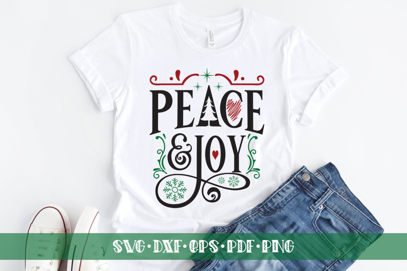 Peace Joy Christmas Quotes Svg Christmas Svg Dxf Png Eps By Craftlabsvg Thehungryjpeg Com