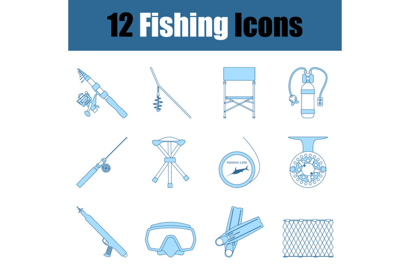 Fishing Icon Set By Angelp | TheHungryJPEG