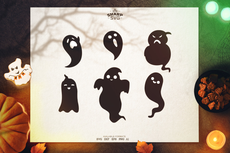 Halloween Ghosts Bundle Halloween Svg Files By Sharpsvg Thehungryjpeg Com