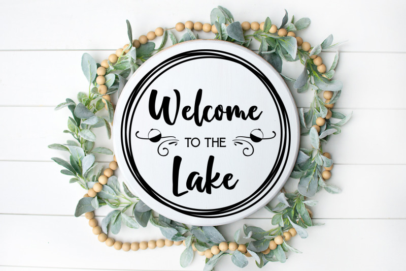 Welcome To The Lake Svg Digital File By Zoss Design Thehungryjpeg Com