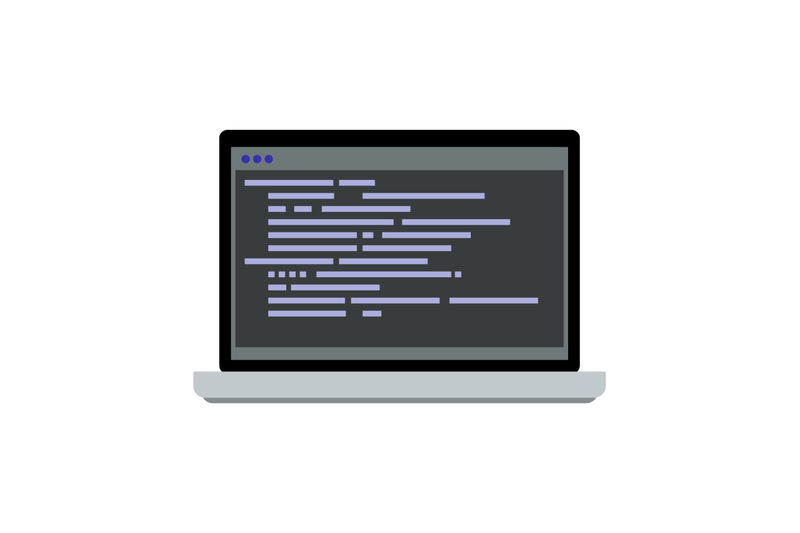 Programming on laptop By 09910190 | TheHungryJPEG