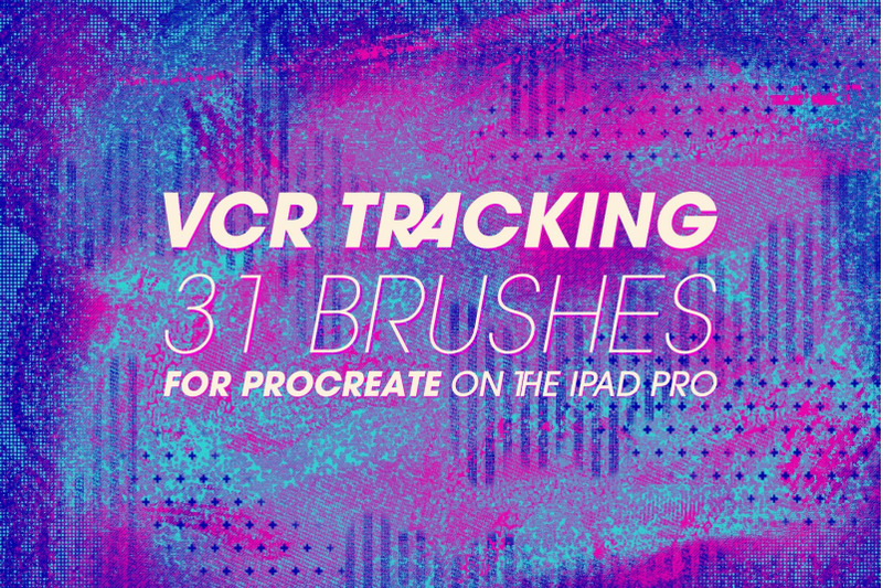 VCR Tracking Procreate Brushes By LuOtero TheHungryJPEG