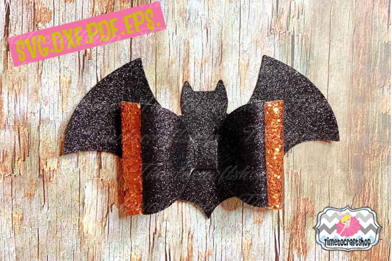 Bat Double Bows Template Bat Bow Halloween Bow Batwing Bow Cricut By Timetocraftshop Thehungryjpeg Com