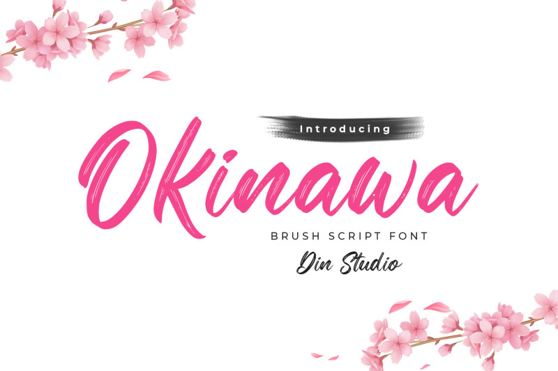 Okinawa Elegant Brush Font By Din Studio Thehungryjpeg Com