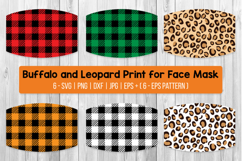Buffalo Plaid And Leopard Print For Face Mask Bundle By All About Svg Thehungryjpeg Com