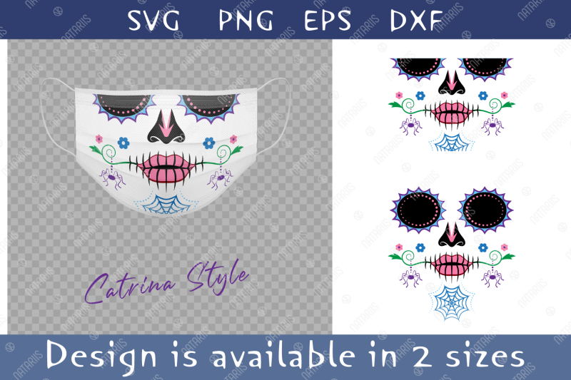 Elegant Sugar Skull With Colorful Spider Pattern By Natariis Studio Thehungryjpeg Com