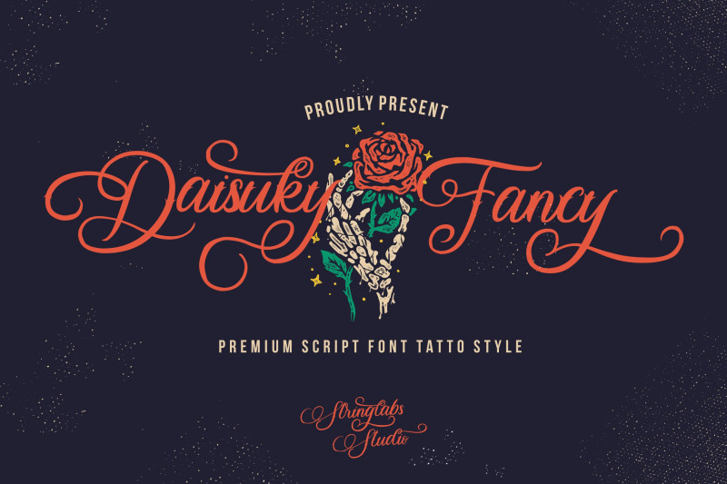 Daisuky Fancy Tatto Script Font By Stringlabs Thehungryjpeg Com