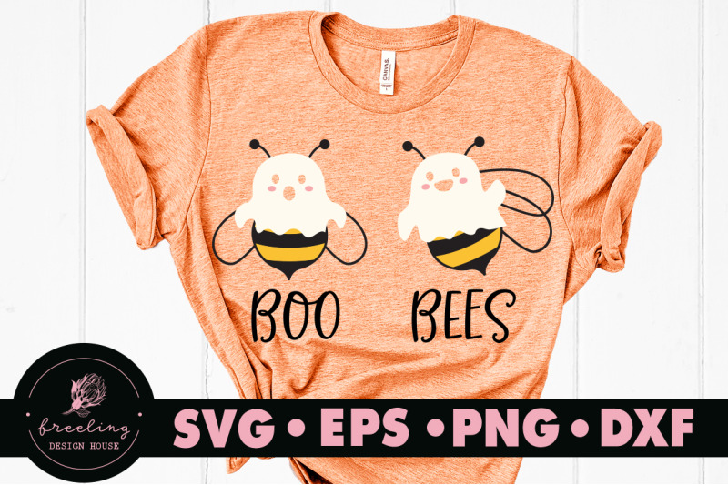 Boo Bees Halloween Svg File By Freeling Design House Thehungryjpeg Com
