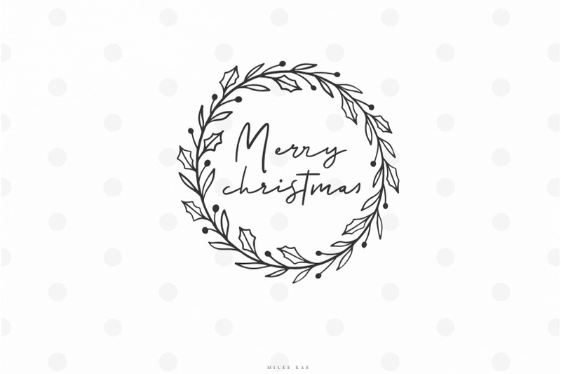 Merry Christmas Svg Cut File By Mileekae Thehungryjpeg Com