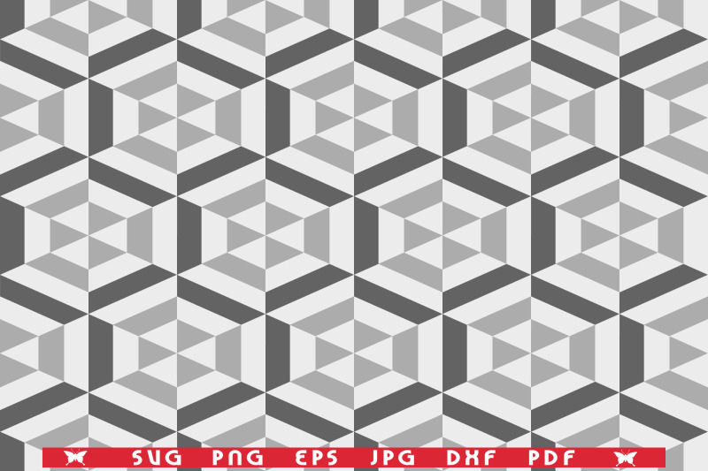 SVG Gray hexagon, Seamless pattern, Digital clipart By DesignStudioRM ...