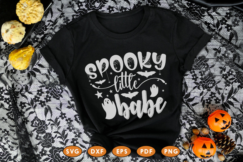 Spooky Little Babe Halloween Quotes Svg Halloween Svg By Craftlabsvg Thehungryjpeg Com