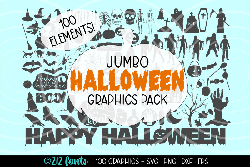 Halloween Mega Graphics Bundle Pack Halloween Clip Art By 212 Fonts Thehungryjpeg Com