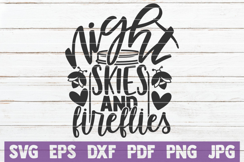 Night Skies And Fireflies SVG Cut File By MintyMarshmallows | TheHungryJPEG