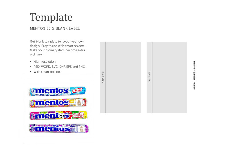 Mentos 37g Label Template | Silhouette Studio | Cricut Silhouette By ...