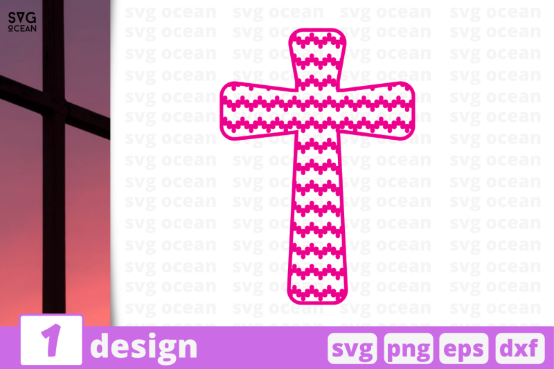 Cross monogram cricut svg By SvgOcean | TheHungryJPEG