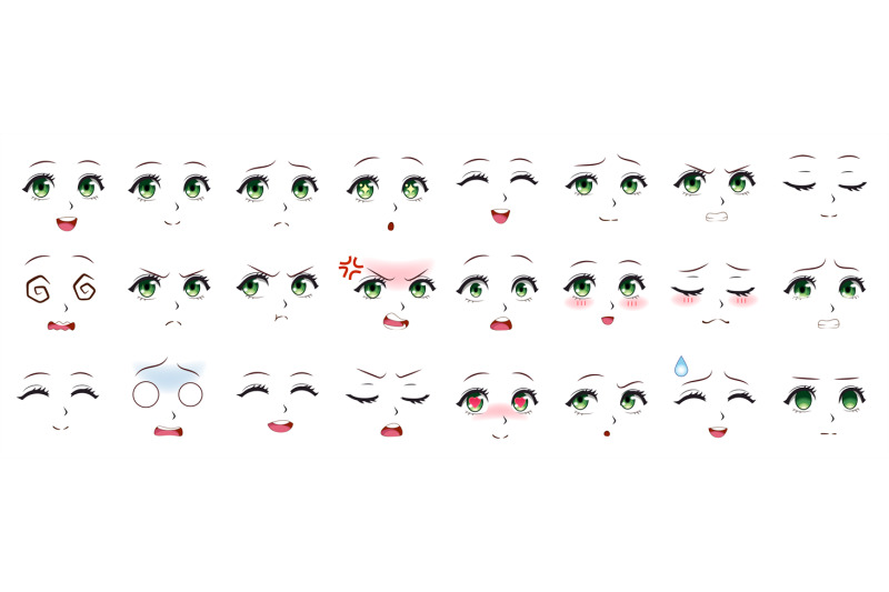 Set of face icons with various facial  Stock Illustration 66249282   PIXTA