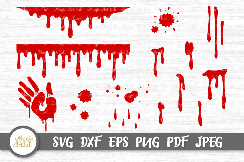 Blood svg, Blood drip svg, Bloody hand svg, Dripping border, Blood By ...