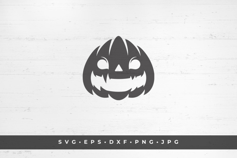 Halloween pumpkin silhouette. Vector illustration. SVG, PNG, DXF, Eps ...