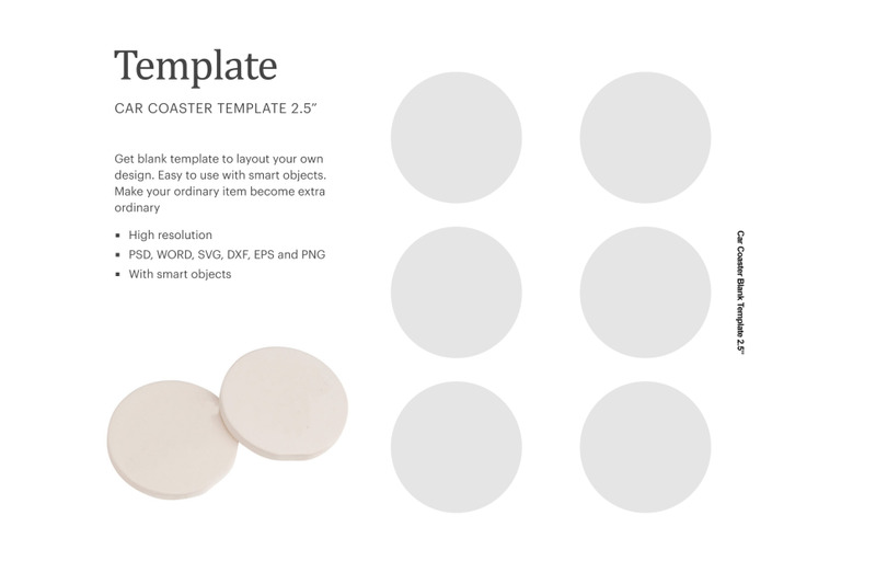 Download Car Coaster Blank Template 2.5"|Compatible With Silhouette Studio By ariodsgn | TheHungryJPEG.com
