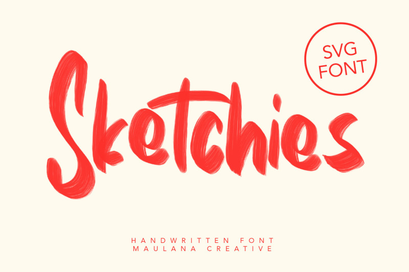 Sketchies SVG Brush Font By Maulana Creative | TheHungryJPEG