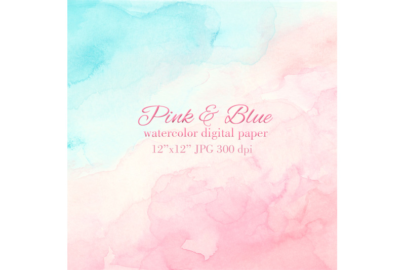 12 Watercolor Texture Backgrounds 01 Pink, Digital Scrapbook Paper