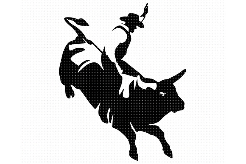 rodeo SVG, bull riding PNG, steer rider DXF, clipart, EPS, vector By