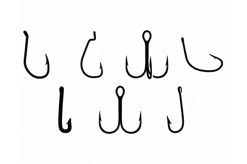 fish hook SVG, fishing PNG, DXF, clipart, EPS, vector By CrafterOks ...