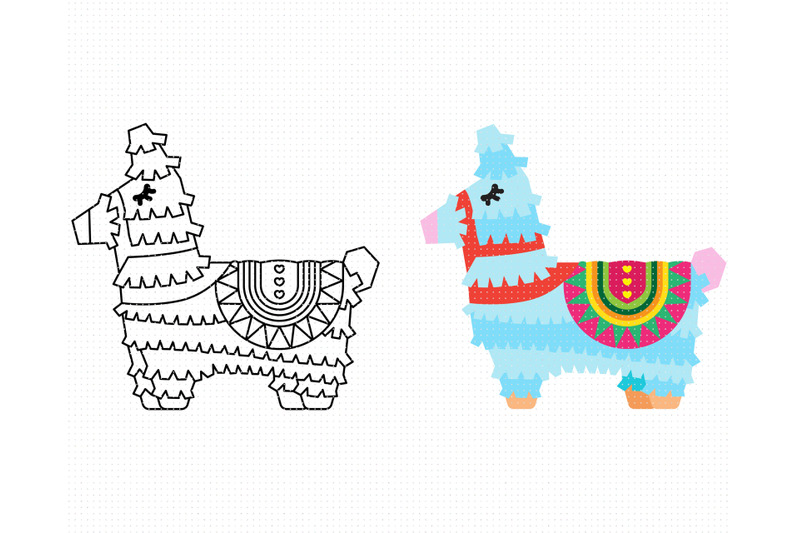 llama pinata SVG, PNG, DXF, clipart, EPS, vector cut file By CrafterOks ...