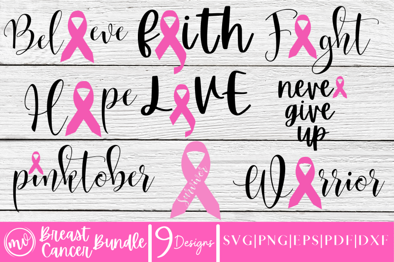 Download Breast Cancer SVG Bundle - 9 | Breast Cancer Awareness SVG ...