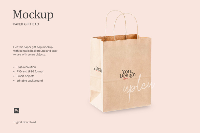 Paper Gift Bag Mockup By ariodsgn | TheHungryJPEG