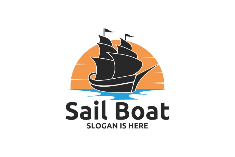 sail boat logo By fat_069 | TheHungryJPEG