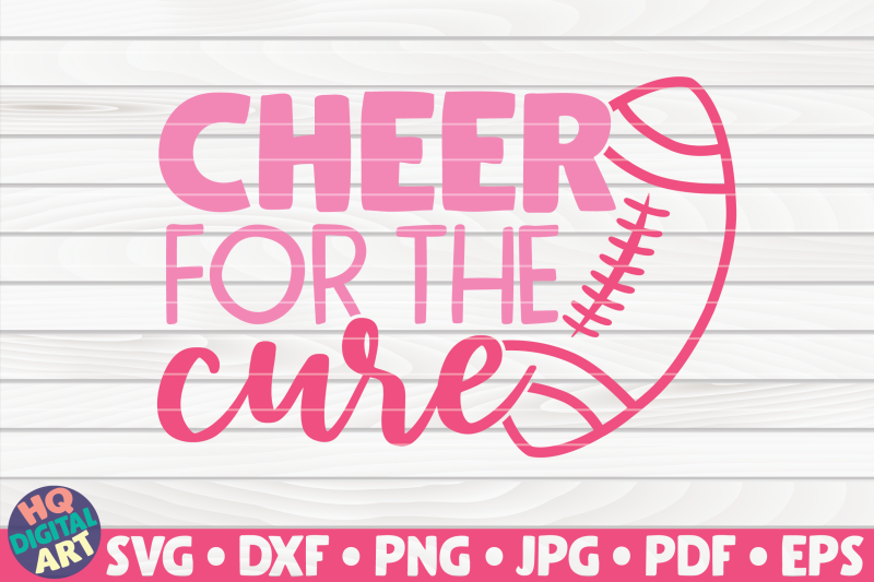 Cheer for the cure SVG Cancer Awareness Quote By HQDigitalArt