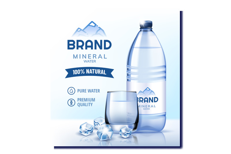 Natural Mineral Water Promotional Poster Vector By Pikepicture ...