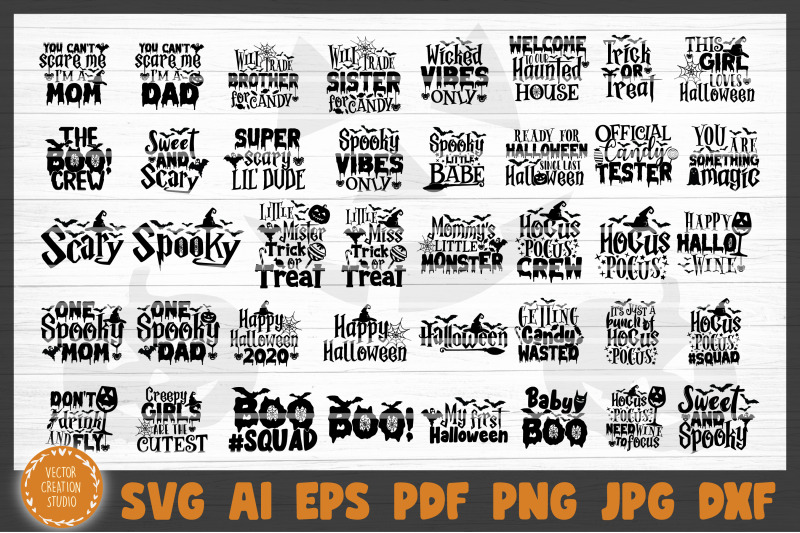 Halloween Family Bundle SVG Cut Files By VectorCreationStudio ...