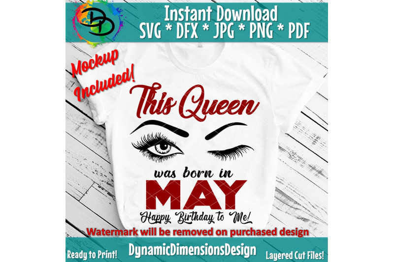 This Queen, May girl svg, May birthday svg, This Queen was born, Women ...