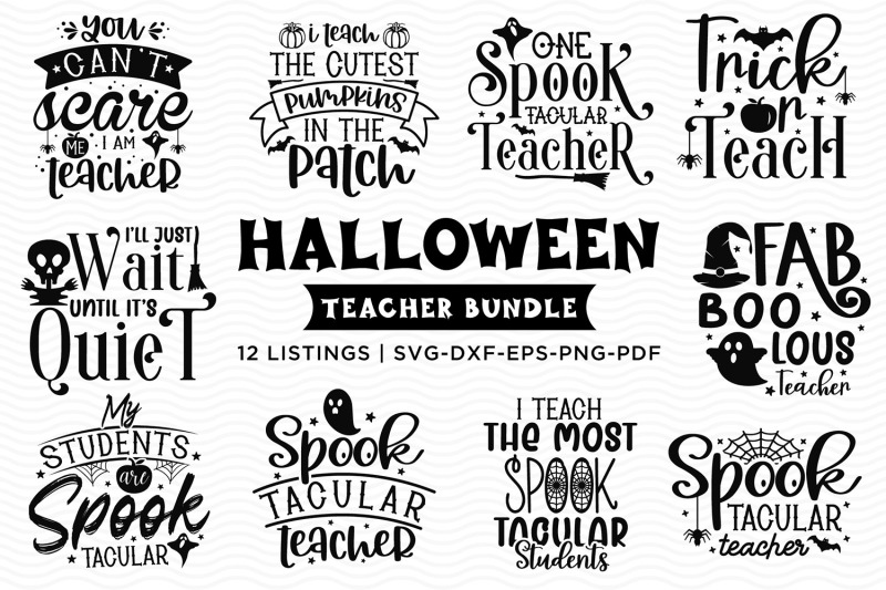 Halloween Teacher Bundle, Halloween SVG, Teacher SVG By CraftLabSVG