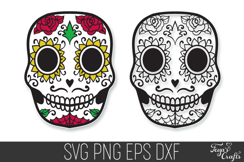 Sugar Skull Svg Cut File By Anastasia Feya Fonts & Svg Cut Files 