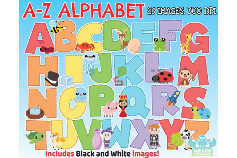 A-Z Alphabet Clipart - Lime and Kiwi Designs By Lime and Kiwi Designs ...