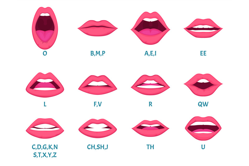 Female Mouth Animation Sexy Lips Speak Sounds Pronunciation English L By Onyx Thehungryjpeg Com