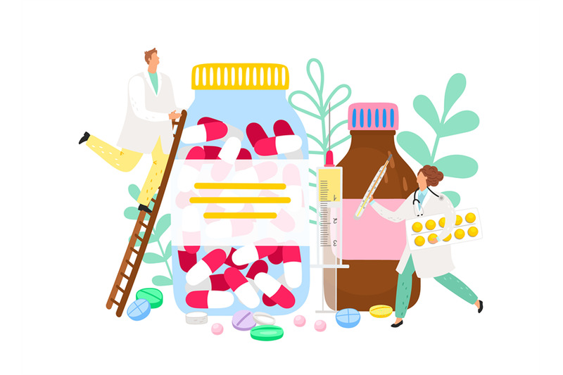 Pharmacist and drugs By SmartStartStocker | TheHungryJPEG