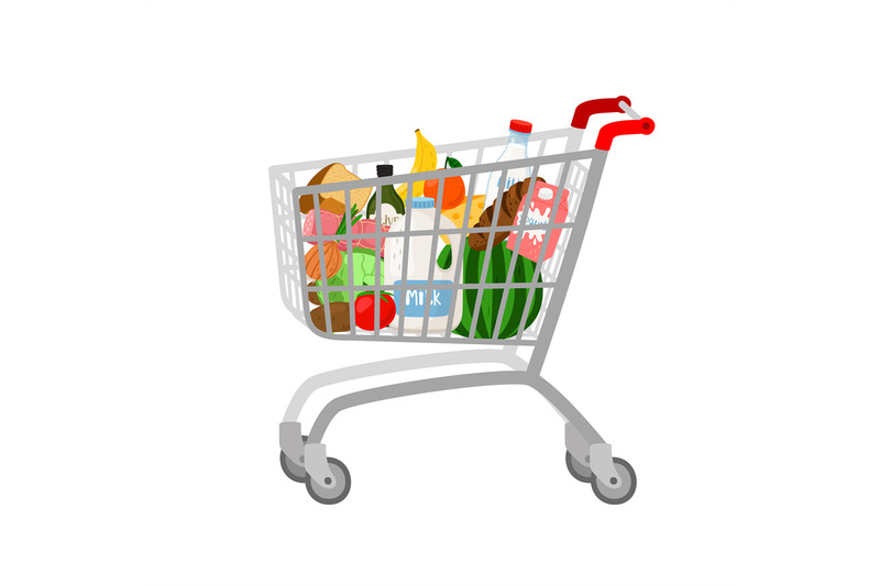 Grocery shopping cart By SmartStartStocker | TheHungryJPEG