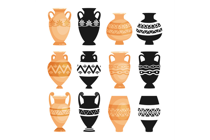 Ceramic ancient pottery objects By SmartStartStocker | TheHungryJPEG