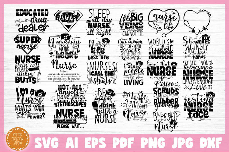 Download Nurse Bundle SVG Cut File By VectorCreationStudio ...