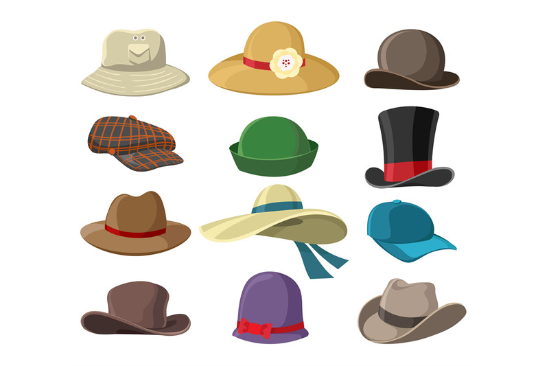 Hats and headwears By vectortatu | TheHungryJPEG