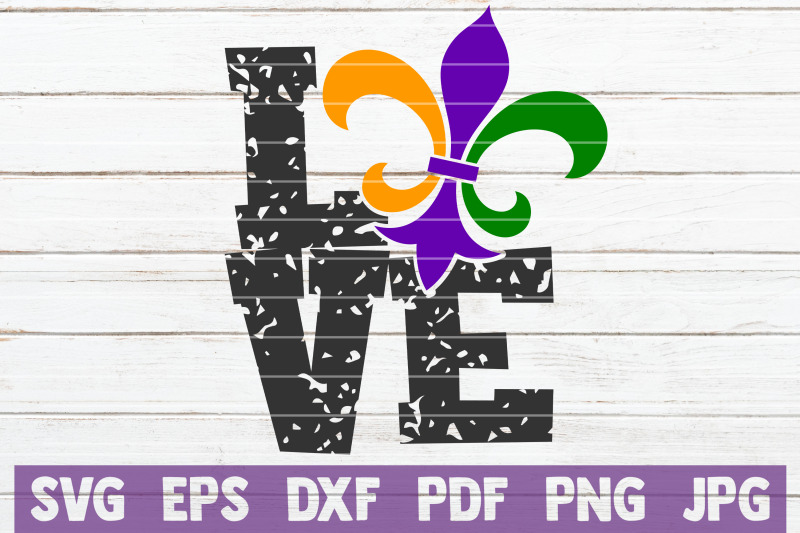 Mardi Gras Love SVG Cut File By MintyMarshmallows | TheHungryJPEG