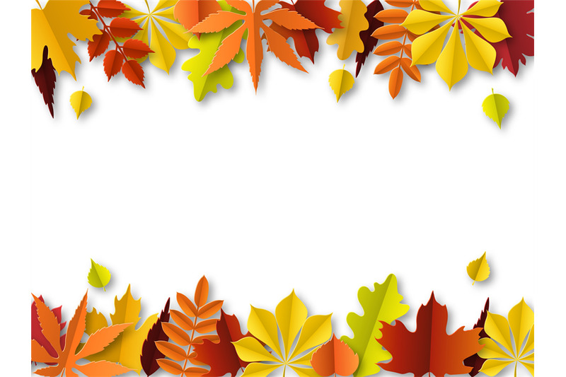fall leaves clip art border